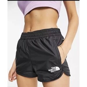 The North Face Womens Black Windwall Hydrenaline Athletic Running Shorts Size L